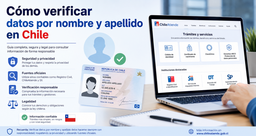 Cómo verificar datos por nombre y apellido en Chile