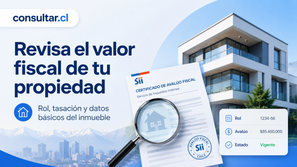 Avalúo fiscal de una propiedad en Chile