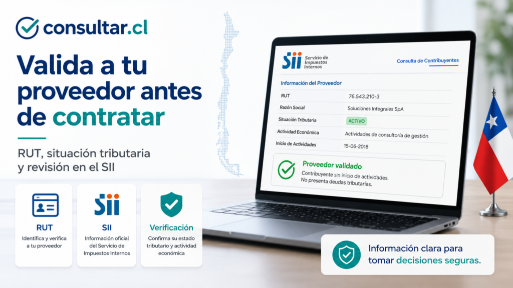 Cómo verificar un proveedor por RUT en el SII