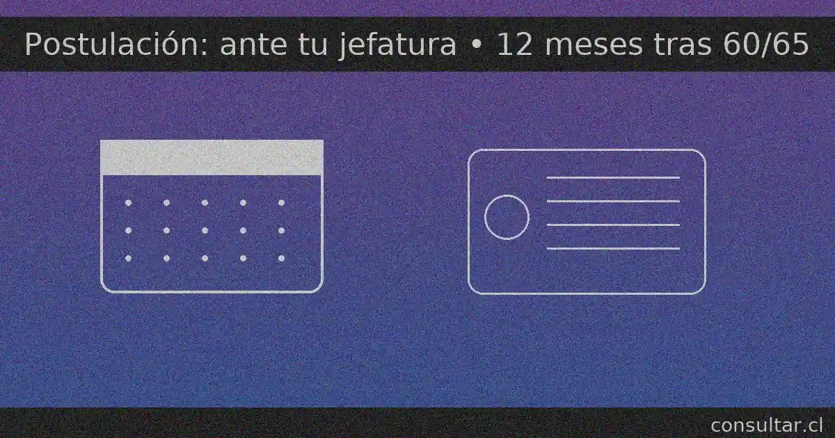 Cómo postular al Bono Post Laboral: solicitud ante la jefatura del servicio dentro de los 12 meses de cumplir 60/65 años; formulario y envío a TGR.