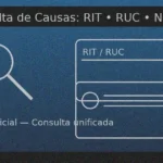 Consulta unificada del Poder Judicial: busca causas por RIT, RUC/ROL, nombre o RUT, y por tribunal.