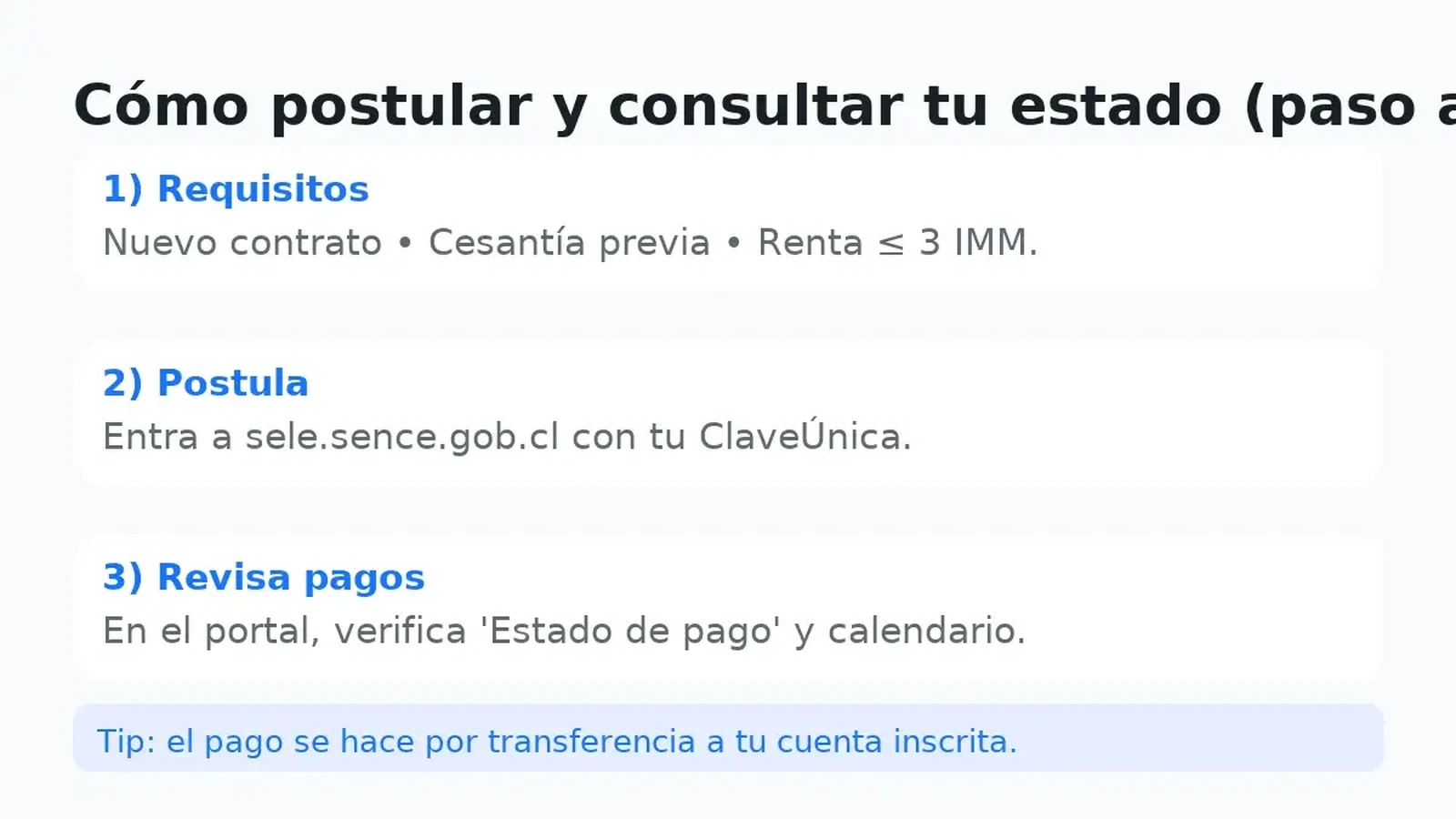 Cómo postular al IFE Laboral y revisar el estado de pago: requisitos clave, acceso con ClaveÚnica en sele.sence.gob.cl y calendario de depósitos