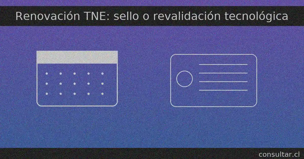 Revalidación anual de la TNE: sello o revalidación tecnológica; proceso coordinado por JUNAEB con módulos en terreno